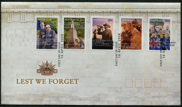 AUSTRALIA - 2008 'LEST WE FORGET' First Day Cover [D6560]