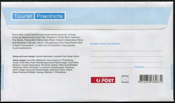 AUSTRALIA - 2008 'TOURIST PRECINCTS' First Day Cover [C1271]