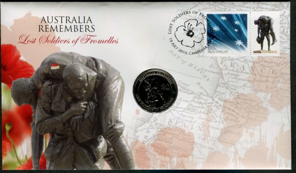 AUSTRALIA - 2010 'AUSTRALIA REMEMBERS - Lost Soldiers of Fromelles' PNC RAM 20c Coin [E9205]