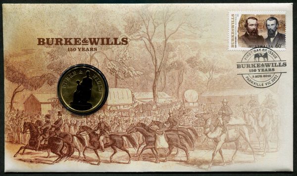 AUSTRALIA - 2010 'BURKE & WILLS - 150 YEARS' PNC Perth Mint $1 Coin [E9513]
