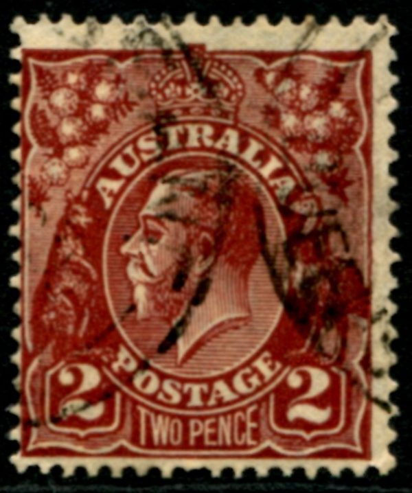 AUSTRALIA - 1928 KGV SM Wmk 2d 'RED-BROWN' Die 2 SG98 FU Cv $10 [B2001]