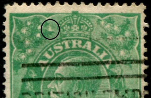 AUSTRALIA - 1923 KGV Single Wmk 1½d 'GREEN' VARIETY SG61 FU CV $60 [B2310]