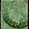 AUSTRALIA - 1923 KGV Single Wmk 1½d 'GREEN' VARIETY SG61 FU CV $40 [B2311]
