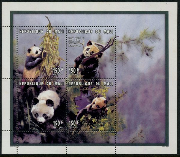 MALI - 1996 'GIANT PANDA' Sheetlet of 4 MNH [C1030]