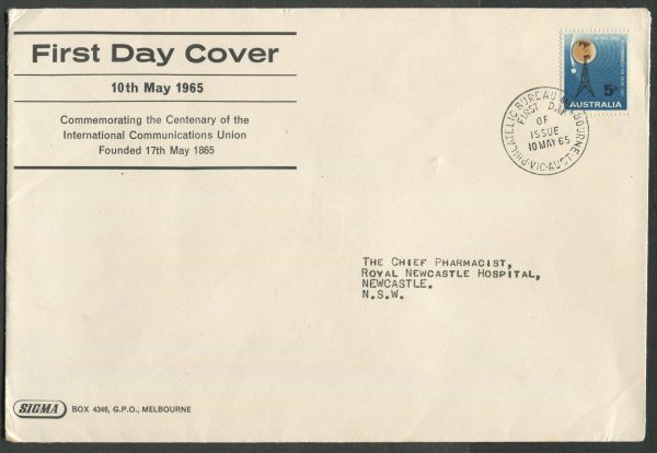 AUSTRALIA - 1965 '100 YRS COMMUNICATIONS UNION' Sigma First Day Cover [C3074]