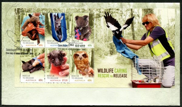 AUSTRALIA - 2010 'WILDLIFE CARING' Miniature Sheet First Day Cover [C1376]