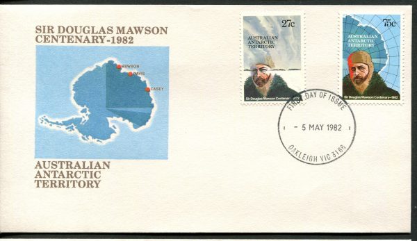 AAT - 1982 'SIR DOUGLAS MASWON CENTENARY' First DAY Cover [B3320]