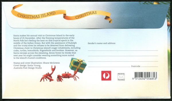 CHRISTMAS ISLAND - 2016 'CHRISTMAS' First Day Cover [C1354]