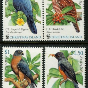 CHRISTMAS ISLAND - 2002 WWF 'ENDANGERED BIRDS' Set of 4 MNH [B8564]