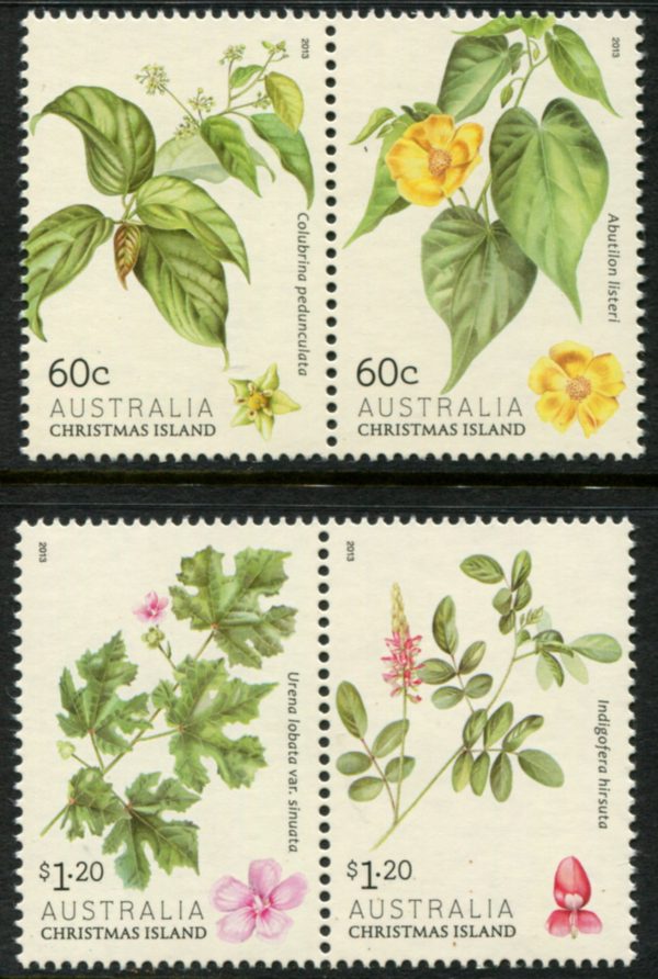 CHRISTMAS ISLAND - 2013 'FLOWERING SHRUBS' Set of 4 MNH [B9805]