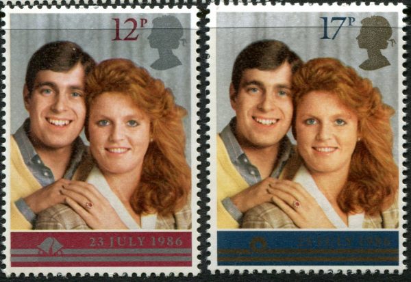 GREAT BRITAIN - 1986 'ROYAL WEDDING' Pair MNH [D1600]