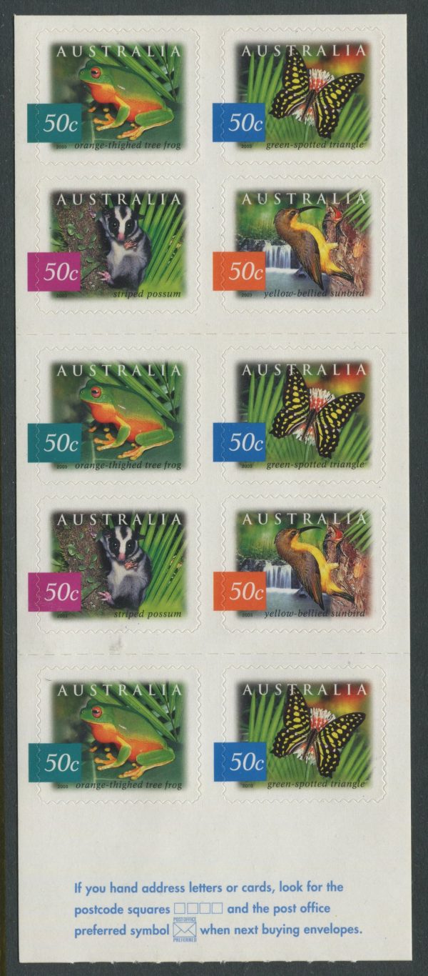 AUSTRALIA - 2003 'RAINFOREST - Daintree National Park' Self Adhesive Booklet Mint [E8969]