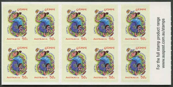 AUSTRALIA - 2007 'SIGNS OF THE ZODIAC - Gemini' Self Adhesive Booklet Mint [E6368]