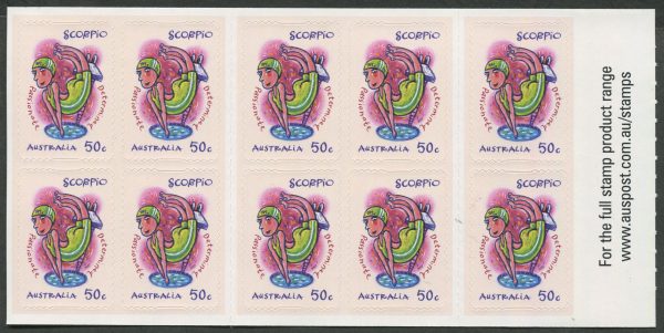 AUSTRALIA - 2007 'SIGNS OF THE ZODIAC - Scorpio' Self Adhesive Booklet Mint [E6373]