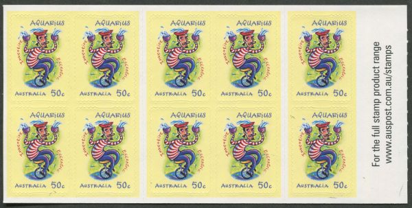 AUSTRALIA - 2007 'SIGNS OF THE ZODIAC - Aquarius' Self Adhesive Booklet Mint [E6376]