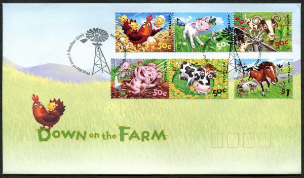 AUSTRALIA - 2005 'DOWN ON THE FARM' First Day Cover [C1415^]