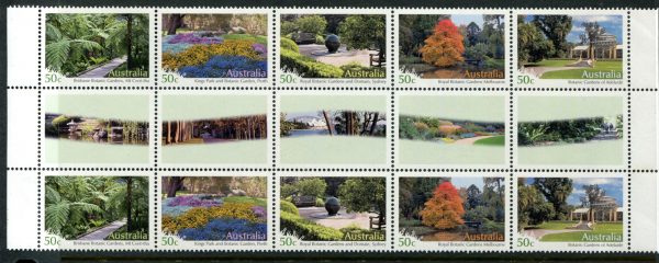 AUSTRALIA - 2007 'BOTANIC GARDENS' Gutter strip MNH [D2763]