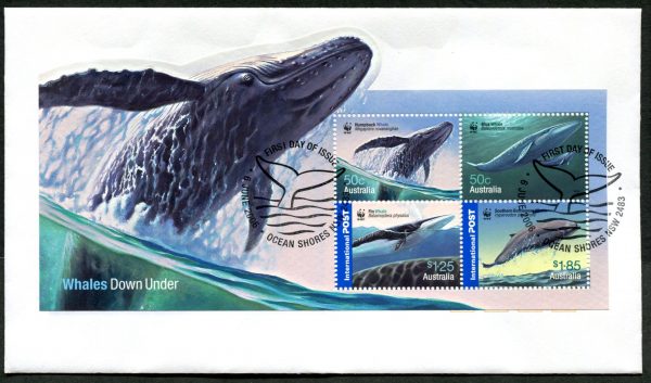 AUSTRALIA - 2006 'WHALES DOWN UNDER' Miniature Sheet First Day Cover [D8828]