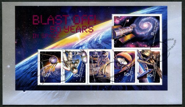 AUSTRALIA - 2007 'BLAST OFF! 50 Years in Space' Miniature Sheet First Day Cover [E4017]