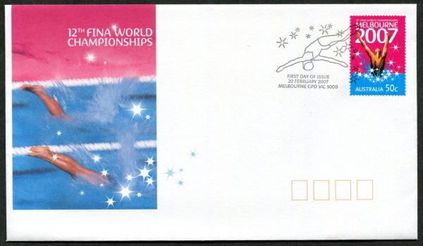 AUSTRALIA - 2007 'FINA WORLD CHAMPIONSHIPS' First Day Cover [D6552]