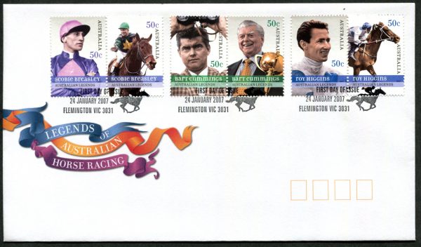 AUSTRALIA - 2007 'LEGENDS OF HORSE RACING' First Day Cover [C1594]
