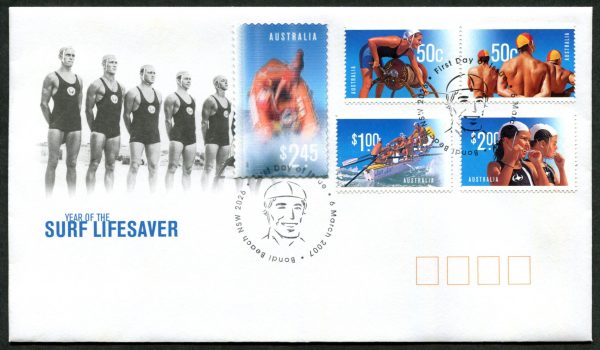 AUSTRALIA - 2007 'YEAR OF THE SURF LIFESAVER' First Day Cover [C1568]