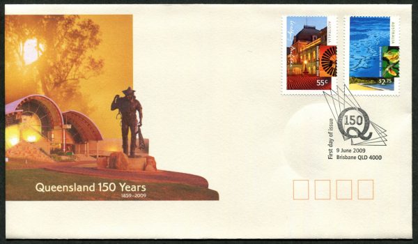 AUSTRALIA - 2009 'QUEENSLAND 150 YEARS' First Day Cover [D6542]