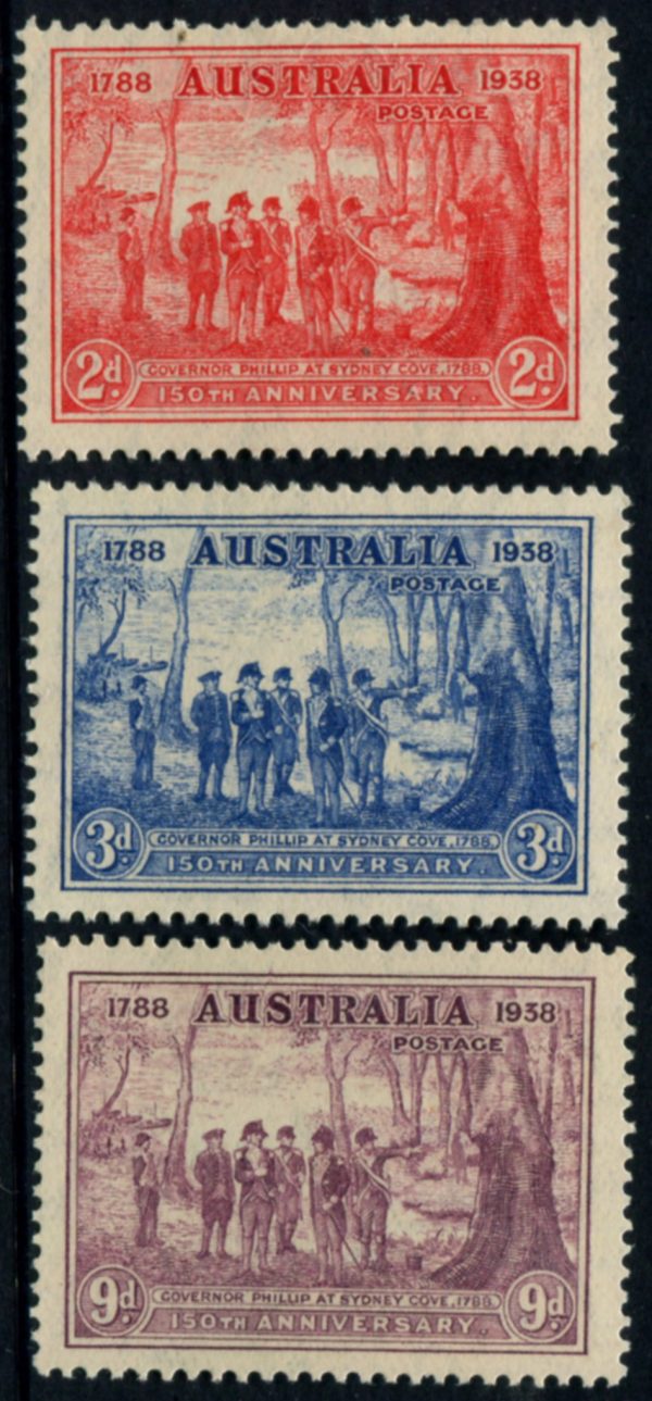 AUSTRALIA - 1937 NSW Sesqui-Cent. Set to 9d 'PURPLE' MNH SG193-95 Cv £40 [B5604]