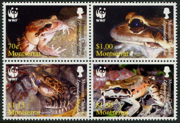 MONTSERRAT - 2006 WWF 'MOUNTAIN CHICKEN' Block of 4 MNH [E7198]