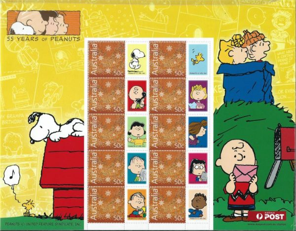AUSTRALIA - 2000 '55 YEARS OF PEANUTS' Sheetlet MNH [F0540]