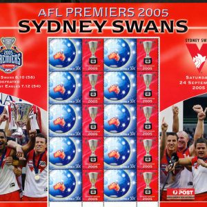AUSTRALIA - 2005 'AFL PREMIERS - Sydney Swans' Sheetlet MNH [F0054]