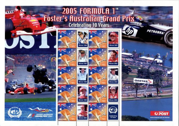 AUSTRALIA - 2005 'FOSTER'S FORMULA 1 GRAND PRIX' Sheetlet MNH [F0063]