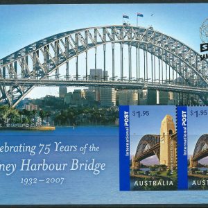 AUSTRALIA - 2007 '75th ANNIVERSARY of SYDNEY HARBOUR BRIDGE' SBERATEL Prague Overprint MNH [E9014]