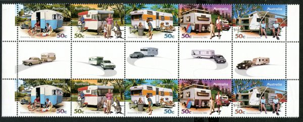 AUSTRALIA - 2007 'CARAVANNING IN AUSTRALIA' Gutter strip MNH [E3888]