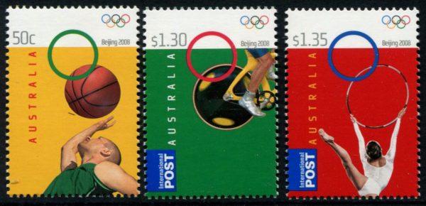 AUSTRALIA - 2008 'BEIJING OLYMPICS' Set of 3 MNH [E9822]