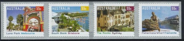 AUSTRALIA - 2008 'TOURIST PRECINCTS' Self Adhesive strip of 4 Mint [E6358]