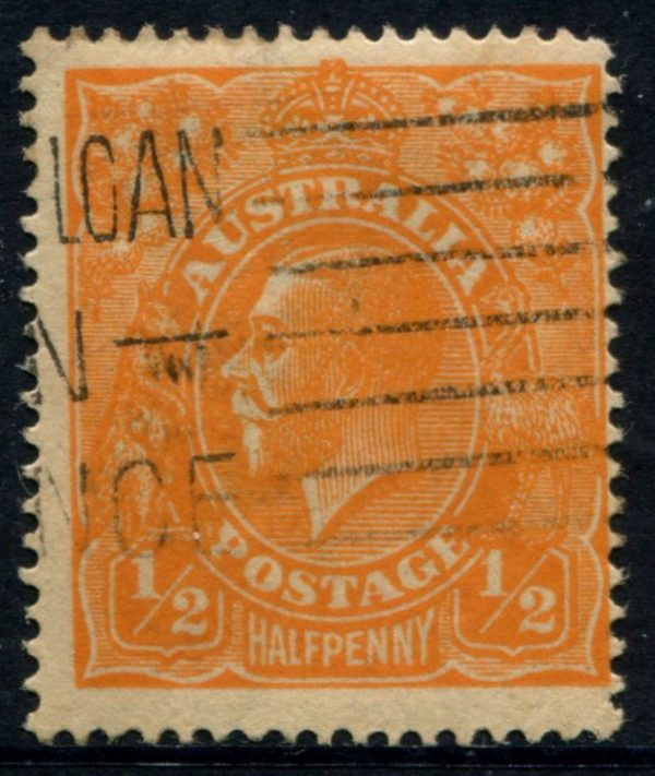 AUSTRALIA - 1923 KGV Single Wmk ½d 'ORANGE' SG56 FU Cv $5 [B6875]