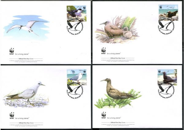 PITCAIRN ISLANDS - 2007 WWF 'TERNS-NOODIES' Set of 4 First Day Covers [E7674]