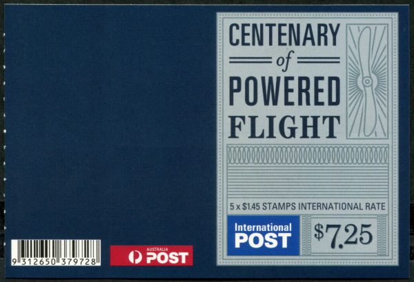 AUSTRALIA - 2010 'CENTENARY OF POWERED FLIGHT' International Self Adhesive Booklet Pane Mint [E8924]