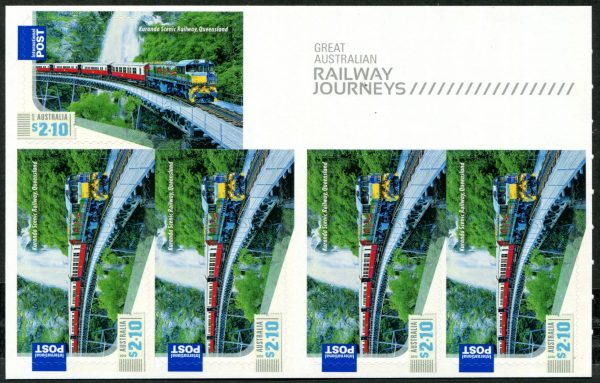 AUSTRALIA - 2010 'GREAT RAILWAY JOURNEYS' International Self Adhesive Booklet Pane Mint [E8927]