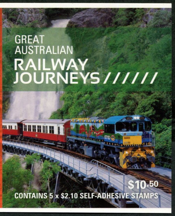 AUSTRALIA - 2010 'GREAT RAILWAY JOURNEYS' International Self Adhesive Booklet Pane Mint [E8927]