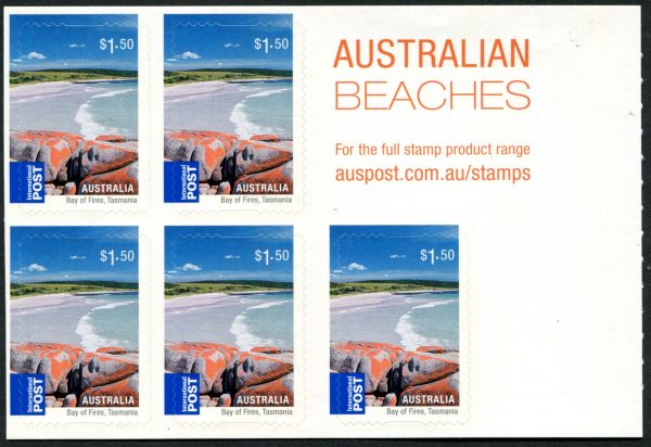 AUSTRALIA - 2010 'AUSTRALIAN BEACHES' International Self Adhesive Booklet Pane Mint [E8922]