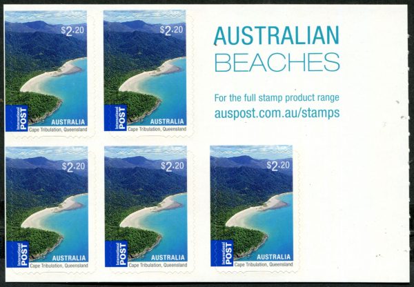 AUSTRALIA - 2010 'AUSTRALIAN BEACHES' International Self Adhesive Booklet Pane Mint [E8923]