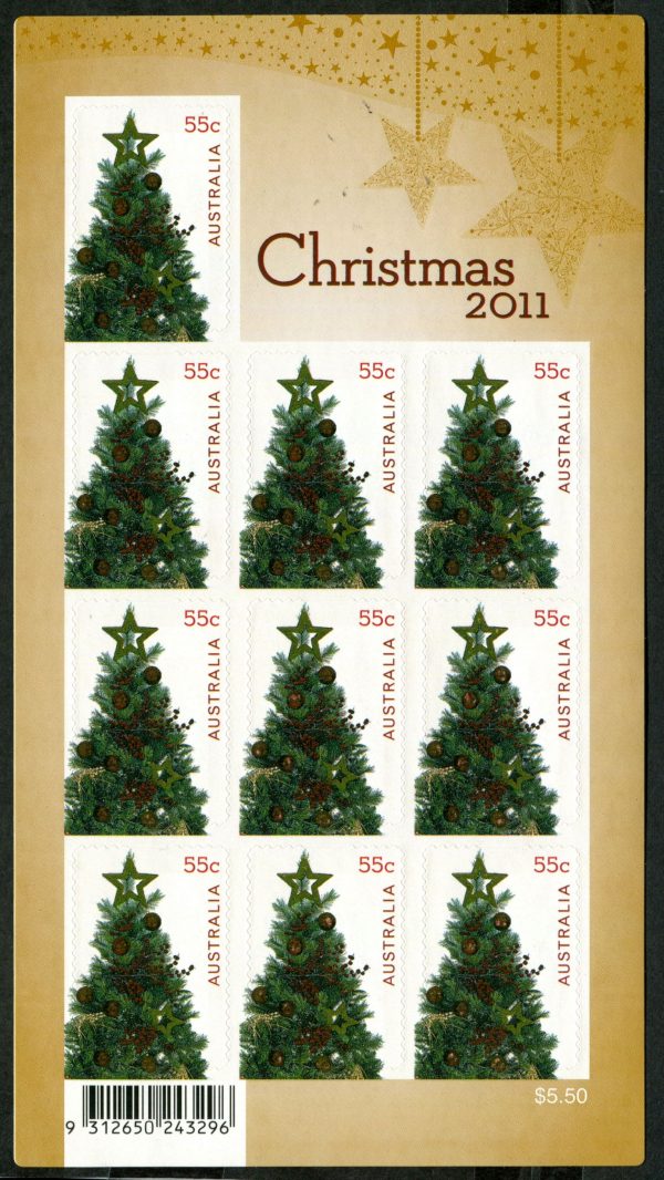 AUSTRALIA - 2011 'CHRISTMAS - Embellished Tree' Self Adhesive Sheetlet Mint [D7985]