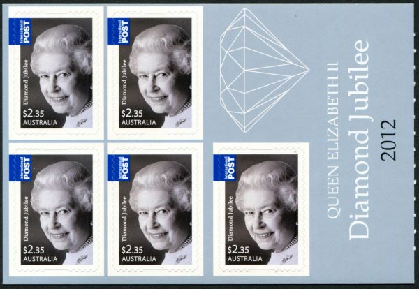 AUSTRALIA - 2012 'QEII DIAMOND JUBILEE' Self Adhesive Booklet Pane Mint [D4329]