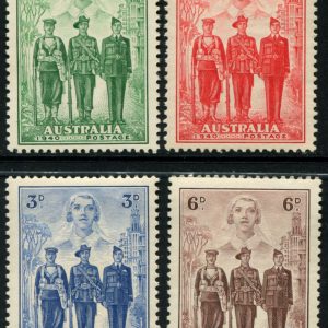 AUSTRALIA - 1940 AIF Set to 6d 'BROWN' MVLH SG196-199 Cv £50 [B7374]