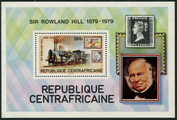 CENTRAL AFRICA - 1979 'DEATH CENTENARY ROWLAND HILL' Series II Miniature Sheet MNH [B7507]