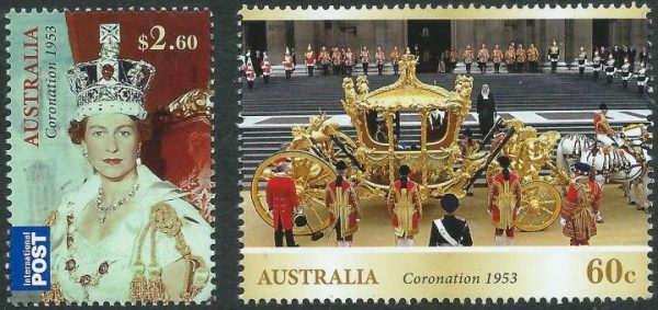 AUSTRALIA - 2013 'QEII DIAMOND JUBILEE CORNATION' Pair MNH [D3712]