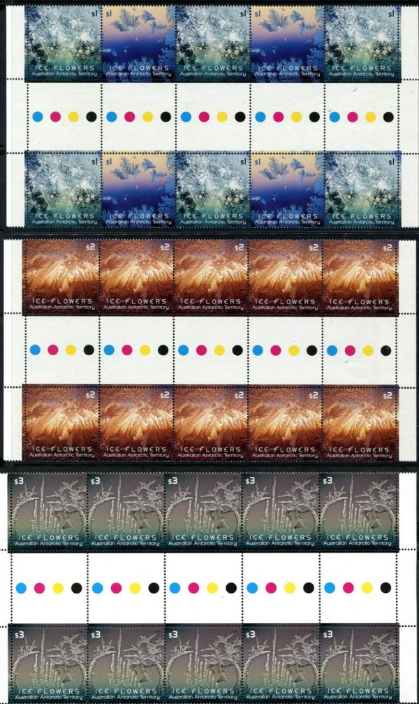 AAT - 2016 'ICE FLOWERS' Gutter strips MNH [E4822]