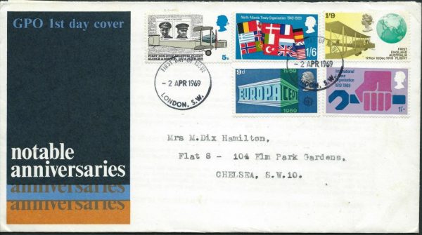 GREAT BRITAIN - 1969 'NOTABLE ANNIVERSARIES' First Day Cover [6587]